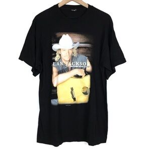 VINTAGE 90s Alan Jackson Band Concert T Shirt Country Graphic High Mileage 1998